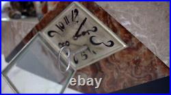 Hughe marble Art Deco table clock 2 German Sheperds 1920