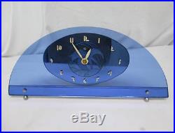 ICONIC 1930'S GE TELECHRON ART DECO BLUE 6H02 ALENCON CLOCK JOHN RAINBAULT