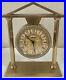 IMHOF VINTAGE Brass Mantel Clock Art Deco Swiss 8 Day Working Mechanical Heavy
