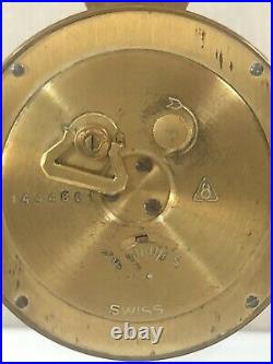 IMHOF VINTAGE Brass Mantel Clock Art Deco Swiss 8 Day Working Mechanical Heavy