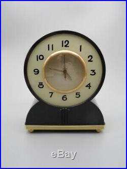 Iconic Art Deco Lackner'Iris' Neon-Glo Bakelite Clock