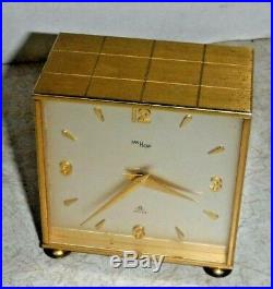 Imhof Swiss Double Sided Art-Deco Partner Desk Clock Dual-Dial 2 Face Working