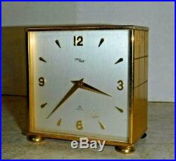Imhof Swiss Double Sided Art-Deco Partner Desk Clock Dual-Dial 2 Face Working