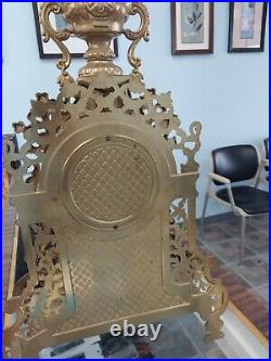 Imperial Italian Franz Hermle Italian German Brass Mantle Clock Works Great