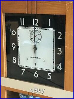 International Business Machines Wooden Case Art Deco Master Clock
