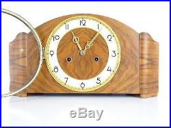 JUNGHANS Antique German WW2 Mantel 1933 Clock Art Deco (Kienzle Hermle era)