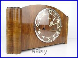 JUNGHANS Antique German WW2 Mantel 1936 Clock Art Deco (Kienzle Hermle era)