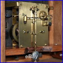 JUNGHANS Mantel Clock ART DECO SKYSCRAPER BRONZE Dial Antique Germany GONG Chime