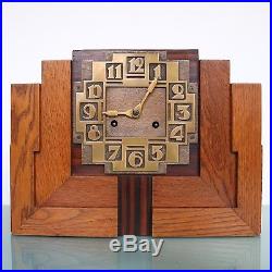 JUNGHANS WURTTEMBERG Mantel Clock Art Deco Antique SKYSCRAPER Chime German