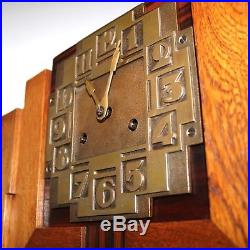 JUNGHANS WURTTEMBERG Mantel Clock Art Deco Antique SKYSCRAPER Chime German