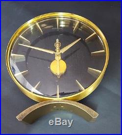 Jaeger LeCoultre Art Deco Skeleton Face Table Clock 8 day. Swiss Made. C. 1950s