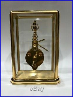 Jaeger LeCoultre Art Deco Style Gilt Brass Skeleton Desk Timepiece