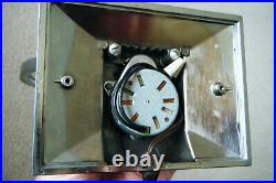 Jefferson Exciting Hour Art Deco Electric Mystery Mantel Shelf Clock Silver MCM
