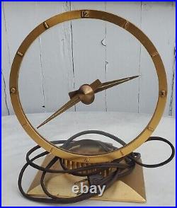 Jefferson Golden Hour Electric Clock #580-101-WORKING-Mystery Dial-Free USA Ship