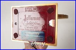 Jefferson Golden Hour Mystery Clock (H4R) Working (JSF6) Electric Gold Glass