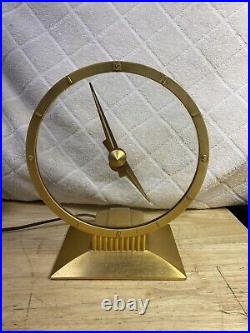 Jefferson The Golden Hour Mystery Clock 580-101 True MCM From 1958 Works