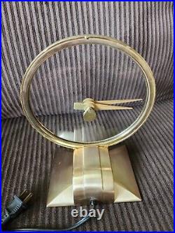 Jefferson The Golden Hour Mystery Clock 580-101 True MCM c. 1958 WORKS