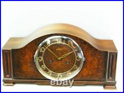 Junghans Pure Art Deco Chiming Mantel Clock Black Forest Germany