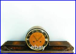 Kienzle Pure Art Deco Chiming Mantel Clock Black Forest Germany