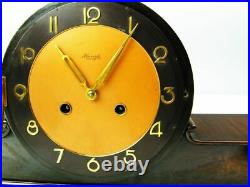 Kienzle Pure Art Deco Chiming Mantel Clock Black Forest Germany