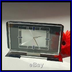 Kienzle Tischuhr Art Deco mechanisch mantle clock 8Tage Werk 8 days 6 Rubis