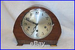 LARGE GERMAN FOREIGN ANTIQUE MANTEL CLOCK WESTMINSTER CHIMES ART DECO RUNS GREAT