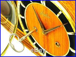 Later Art Deco Black Junghans Chiming Mantel Clock With Balance Wheel From 50 ´s