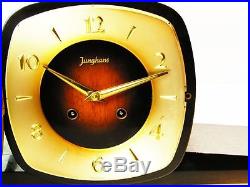 Later Art Deco Junghans Chiming Mantel Clock With Balance Wheel