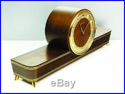 LATER ART DECO JUNGHANS WESTMINSTER CHIMING MANTEL CLOCK WITH BALANCE WHEEL