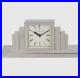 Large Art Deco Plaza Nickel Mantel Clock