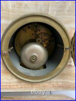 Large Heavy Vintage Antique Mugnier St Etienne Onyx Marble Mantle Clock