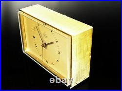 Later Art Deco Bauhaus Desk Clock Junghans Ato Mat