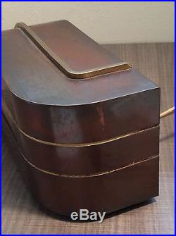 Lawson Streamline Copper Brass Art Deco Zephyr Electric Time Flip Clock