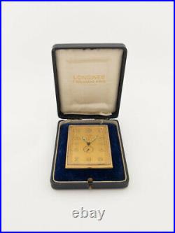 Longines table clock with 8 days movement and power reserve with box art deco