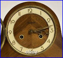 Lovely Antique Art Deco Forestville Germany Wood Mantel Mantle Shelf Clock