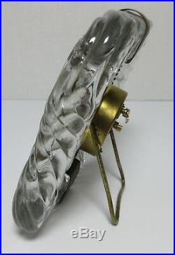 MURANO GLASS ROPE TWIST DESK MANTLE CLOCK ART DECO 1930s BAROVIER