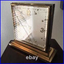 Marshall Field Art Deco Desk Clock Brass Double Dial Sided Concord Watch Tiffany