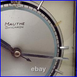 Mauthe Synchron Electric Clock Alarm Clock Around 1930 Art Deco Bauhaus D. R. G. M