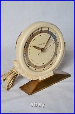 McClintock ART DECO 1930's Electric Alarm Clock Works Model 15D700