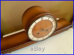 Mid Century Haid Hermle German Mantle Clock Art Deco Junghans Kienzle Era MCM