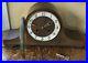 Mid-Century Henry Coehler Co. Heco Art Deco West German Mantel Clock withkey Works