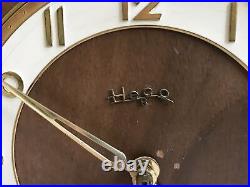 Mid-Century Henry Coehler Co. Heco Art Deco West German Mantel Clock withkey Works