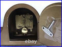 Mid-Century Henry Coehler Co. Heco Art Deco West German Mantel Clock withkey Works