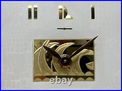 Mirrored Art Deco GE Mirage Clock, model #5F50, Runs & Keeps Time Rainbault