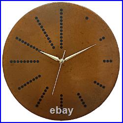 Modern Art Deco Silent Copper Wall Clock, Handmade Original Metal Wall Art Decor