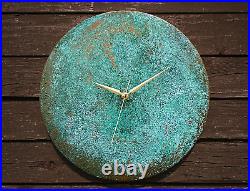 Modern Wall Clock, Unique Handmade Art Deco Patina Copper Wall Clock Wall Decor