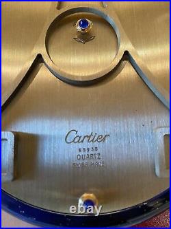 Must de Cartier Lapis Art Deco Clock, Excellent Condition