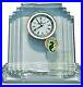 NEW WATERFORD Irish Lead Crystal Metropolitan Art Deco Small Desk Clock Box $249