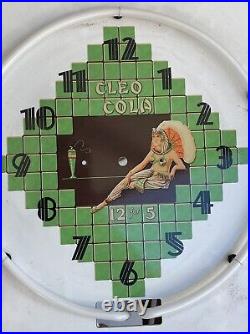 Neon Spinner Clock Face And Neon Tube Cleo Cola New Green Neon Art Deco