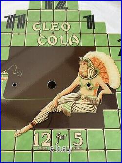 Neon Spinner Clock Face And Neon Tube Cleo Cola New Green Neon Art Deco